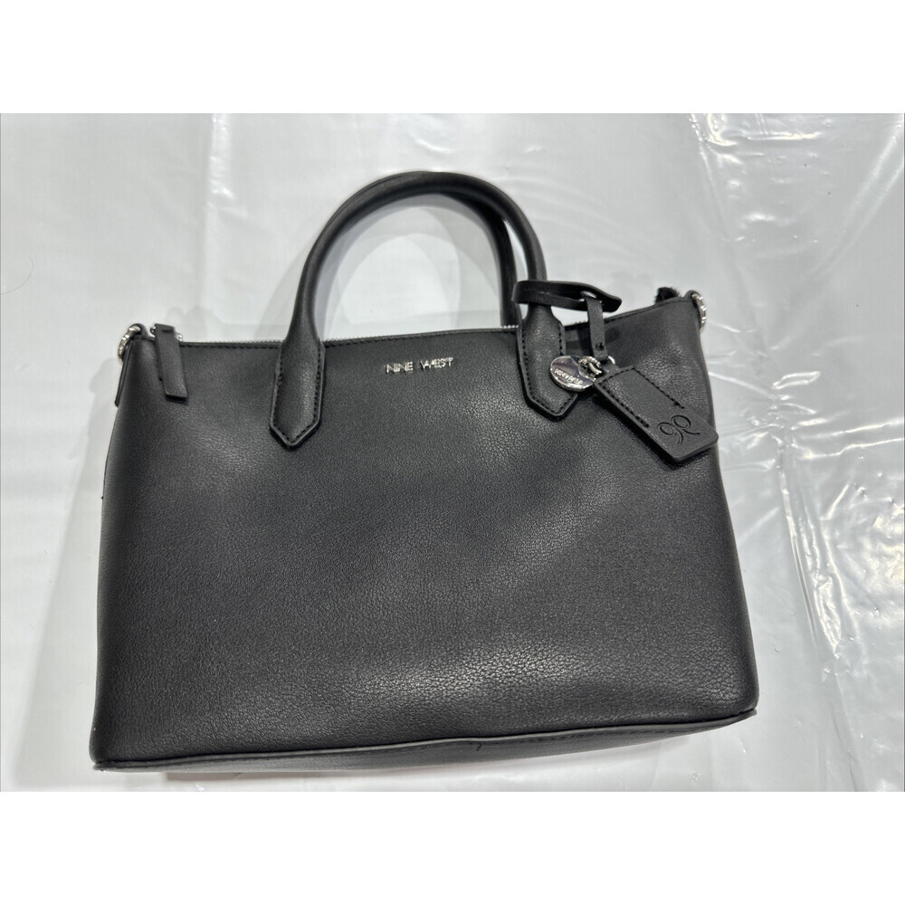 Nine West Violla Satchel Bag Women's Black Top Handle Handbag Outdoor CEB177